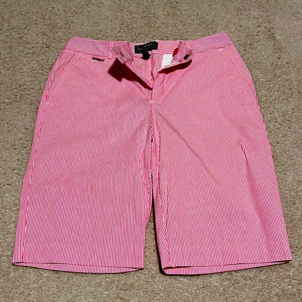 Pink & White Polo Bermuda Shorts